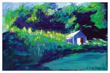 8 Postcards: Blue Shed