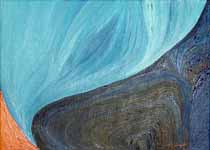 8 Greeting Cards: Blues with Copper