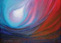 8 Greeting Cards: Red Blues