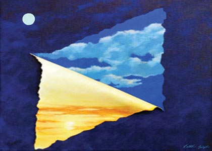 8 Greeting Cards: Torn Sky